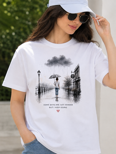 T-shirt-rain-باران-پنبه
