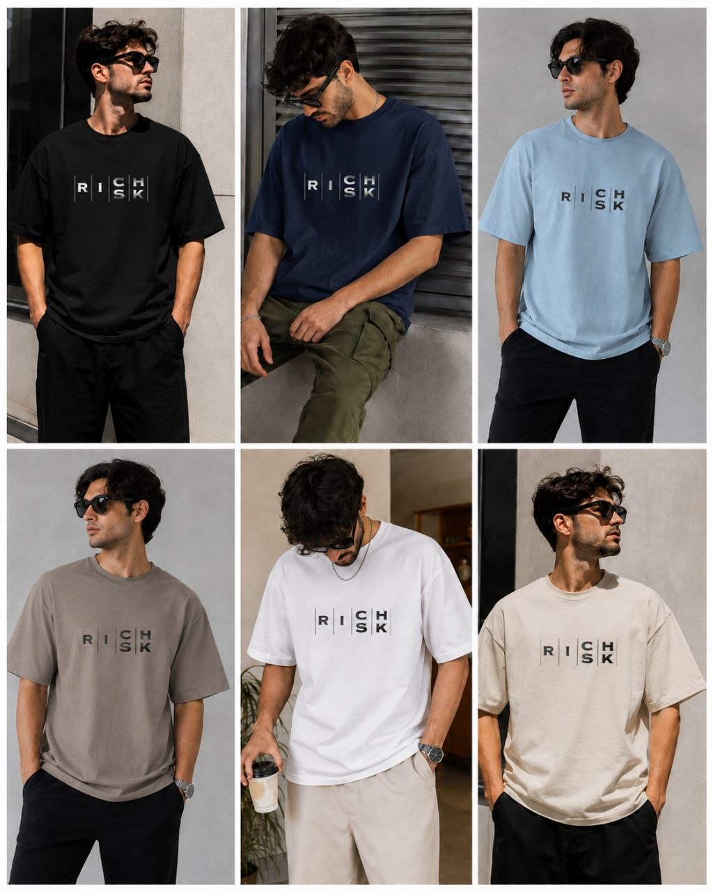 تیشرت باکسی پنبه دورس دونخ  اسپرت risk rich